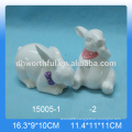 Hot selling ceramic rabbit craft,ceramic rabbit figurines for home decoration